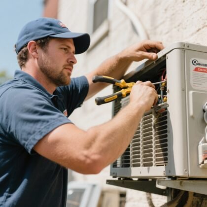 HVAC contractor in Camden, NJ servicing a central air unit