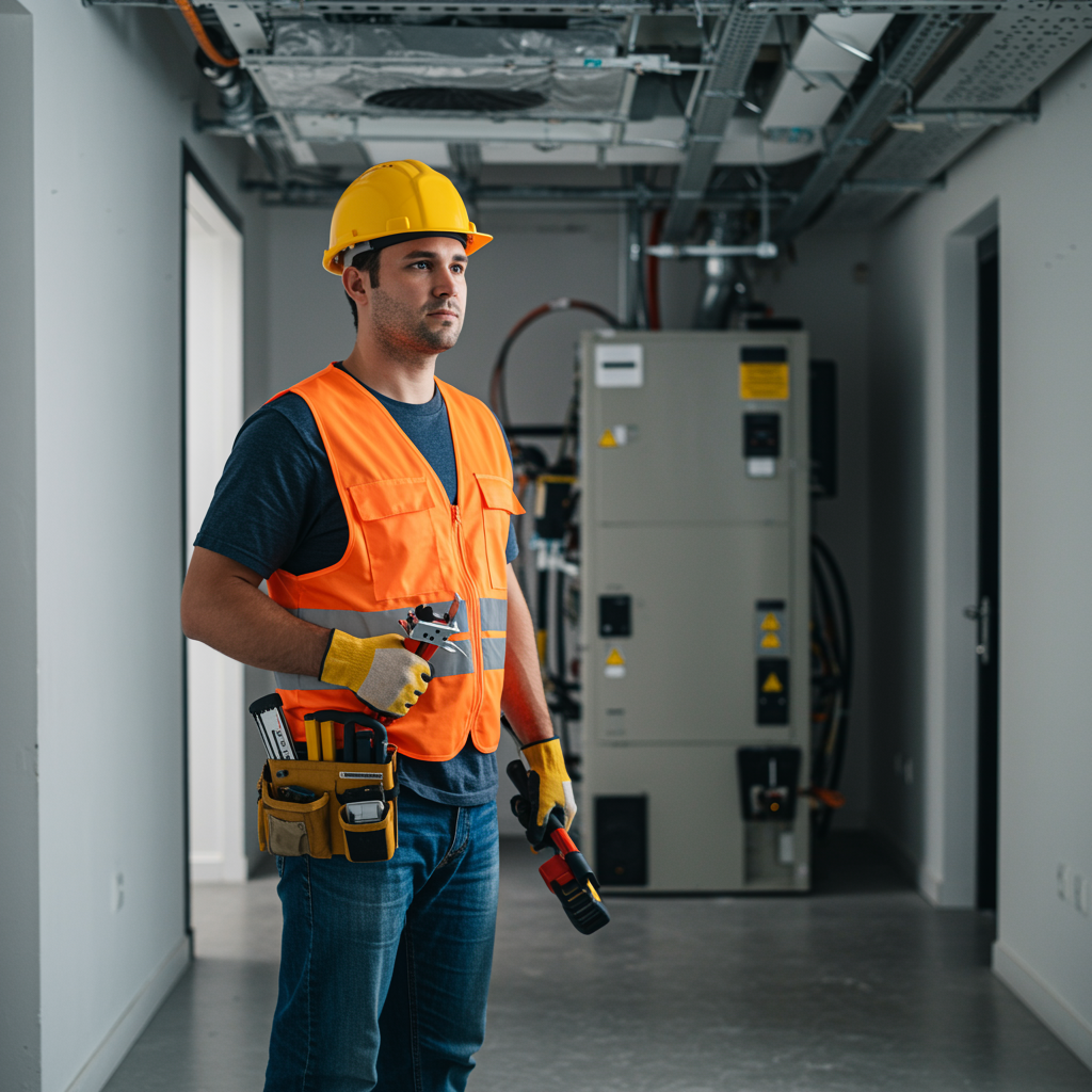 Furnace installation in Camden, NJ—new gas furnace being set and leveled