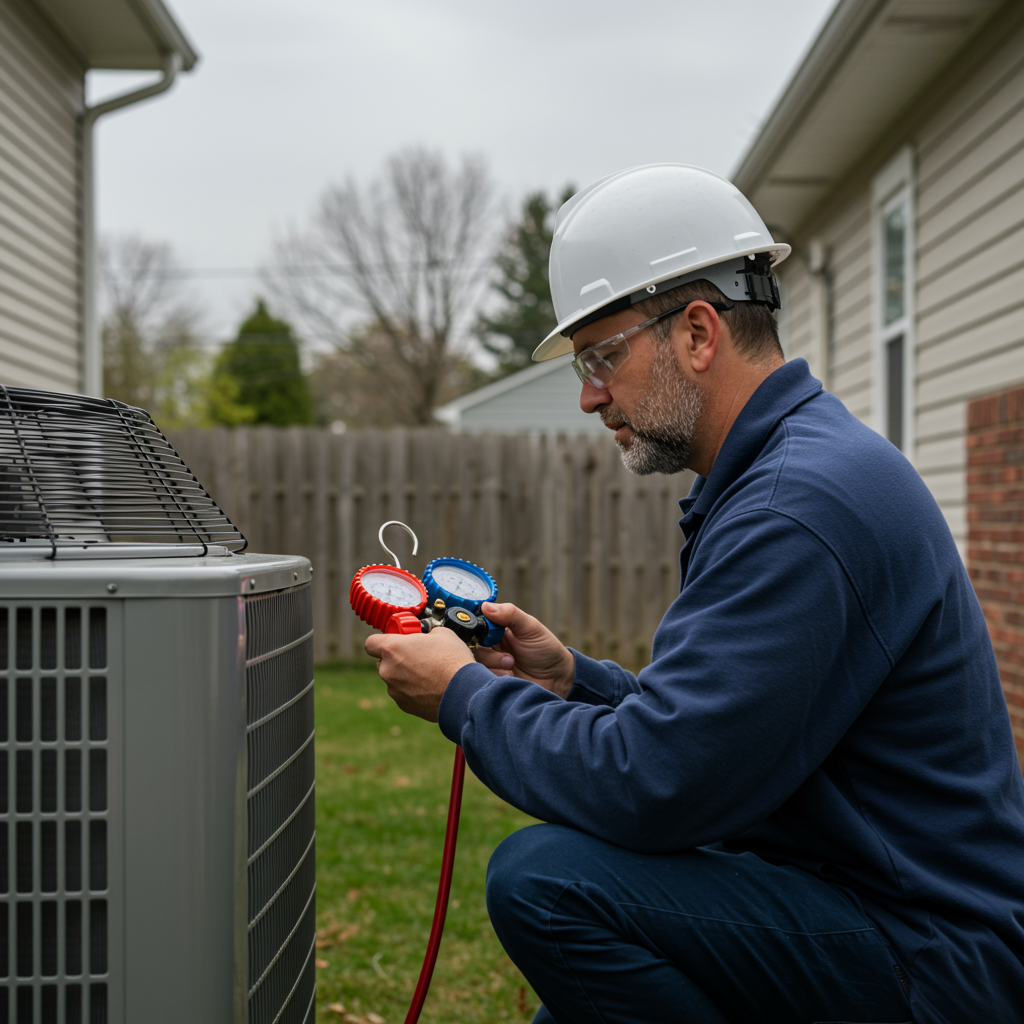 Heating installation in Camden, NJ with new high-efficiency furnace